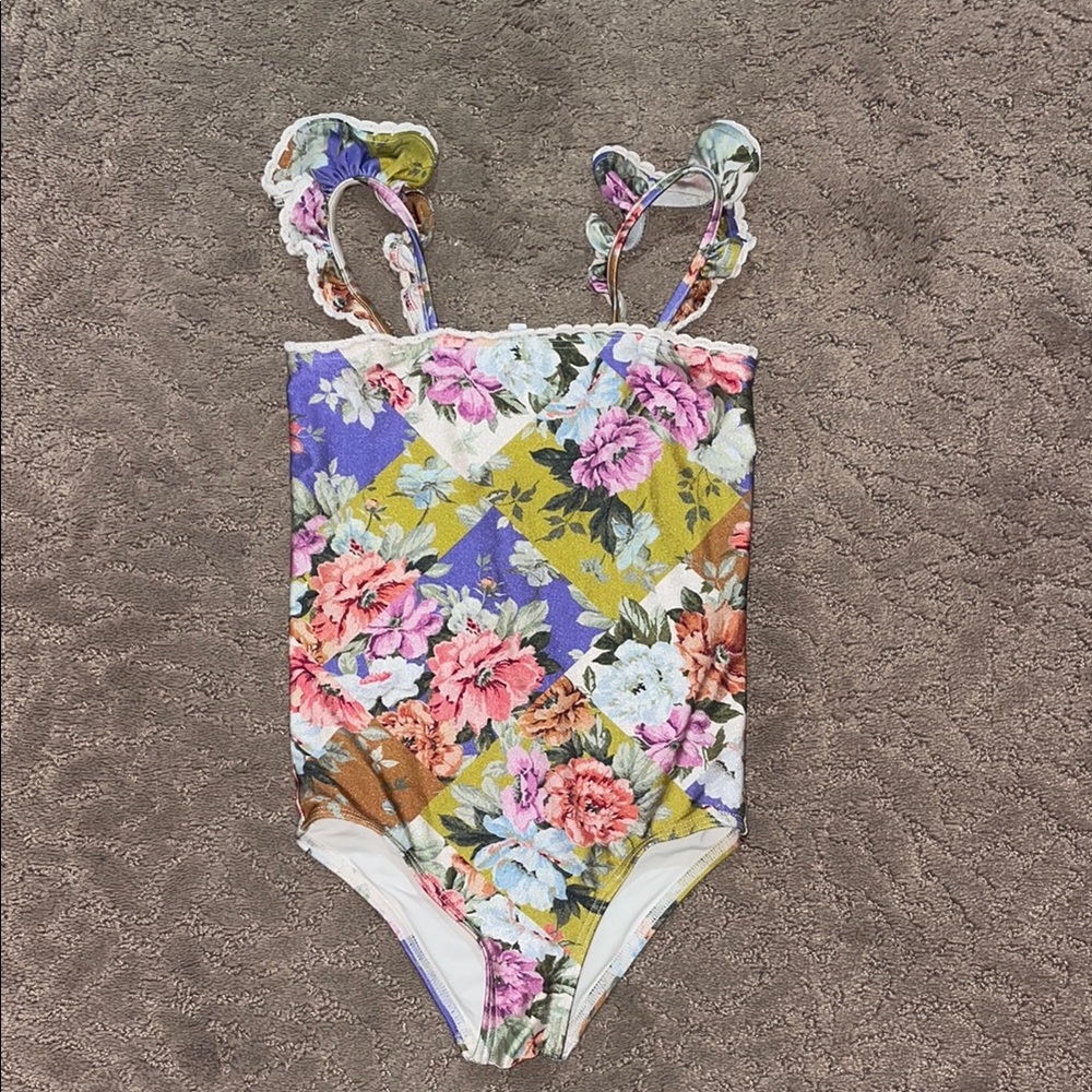 Girls Zimmermann Floral One-Piece Swimsuit Size US8